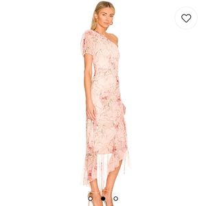 BCBG Floral One-Shoulder Dress - Worn once